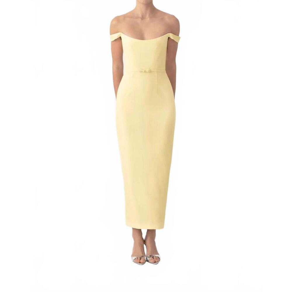 NEW SAU LEE robyn maxi dress in pale yellow